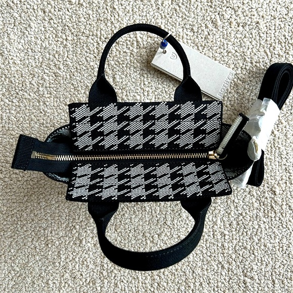 Rothy's Black and White Houndstooth Petite Classic Tote. - Picture 3 of 4